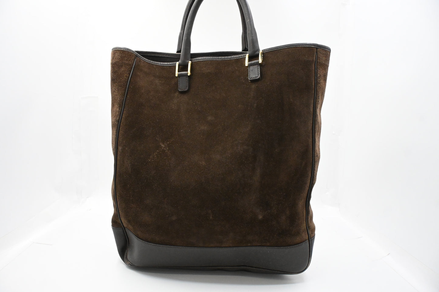 Loewe Tote Bag in Brown Suede Leather