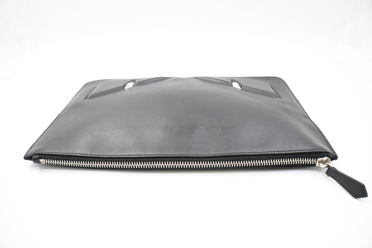 Fendi Monster Clutch in Black Leather