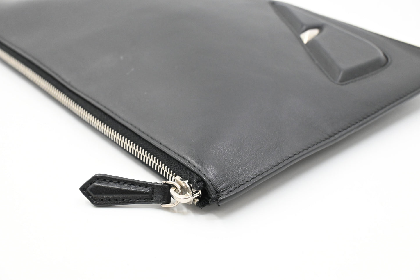 Fendi Monster Clutch in Black Leather