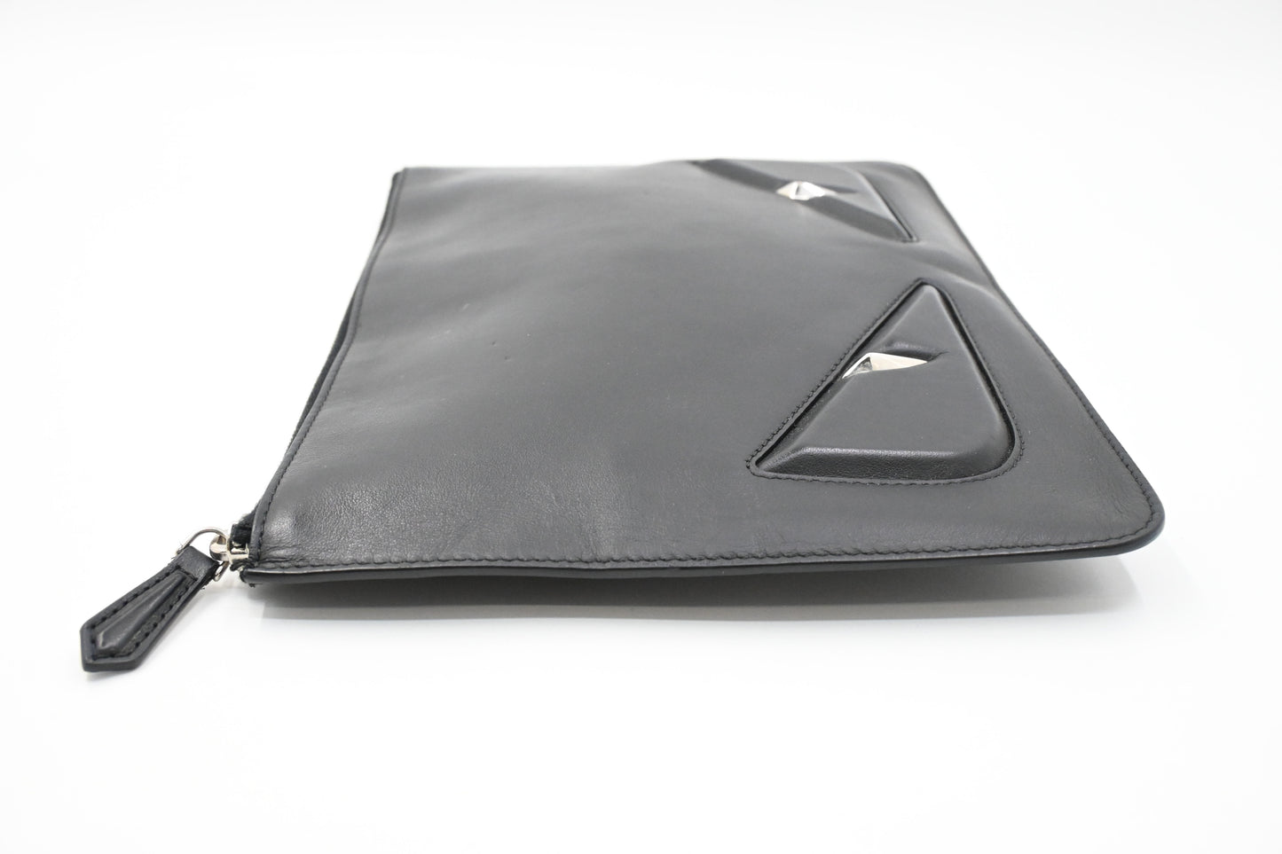 Fendi Monster Clutch in Black Leather