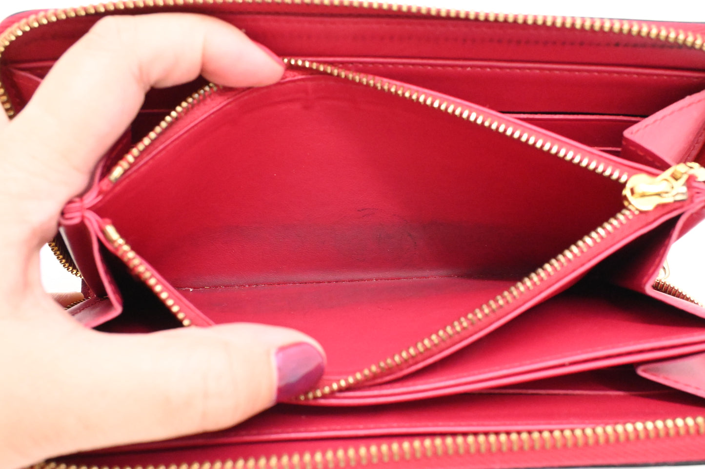 Louis Vuitton Zippy Wallet in Rose Indian Sweet Monogram Vernis Leather