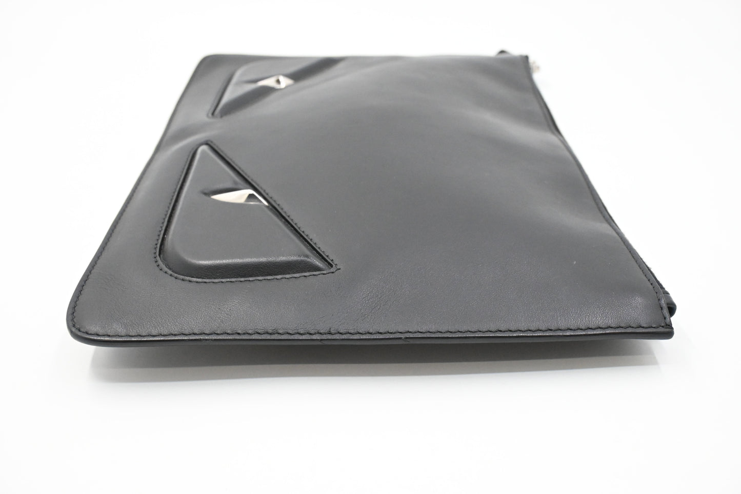 Fendi Monster Clutch in Black Leather