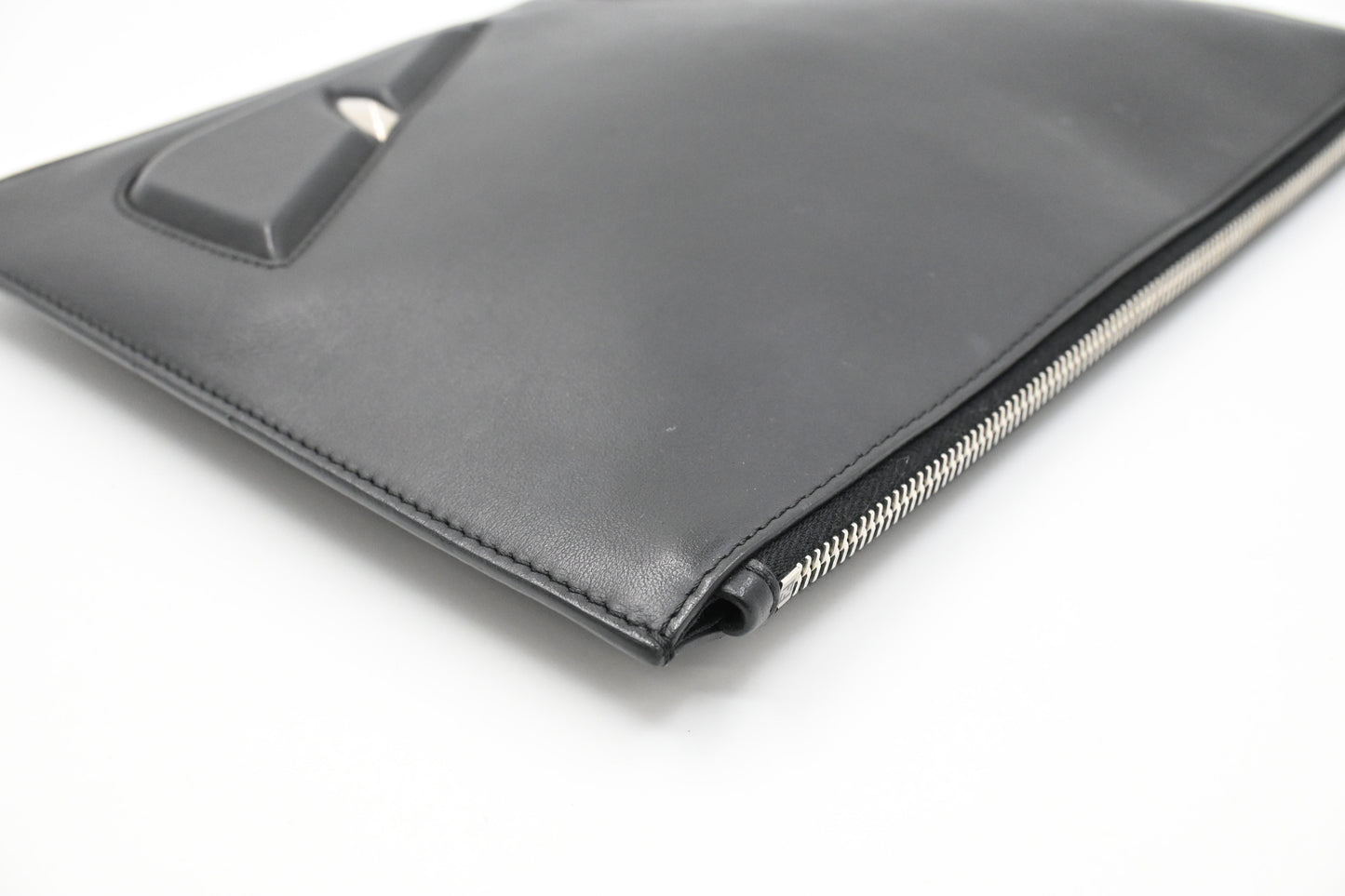 Fendi Monster Clutch in Black Leather