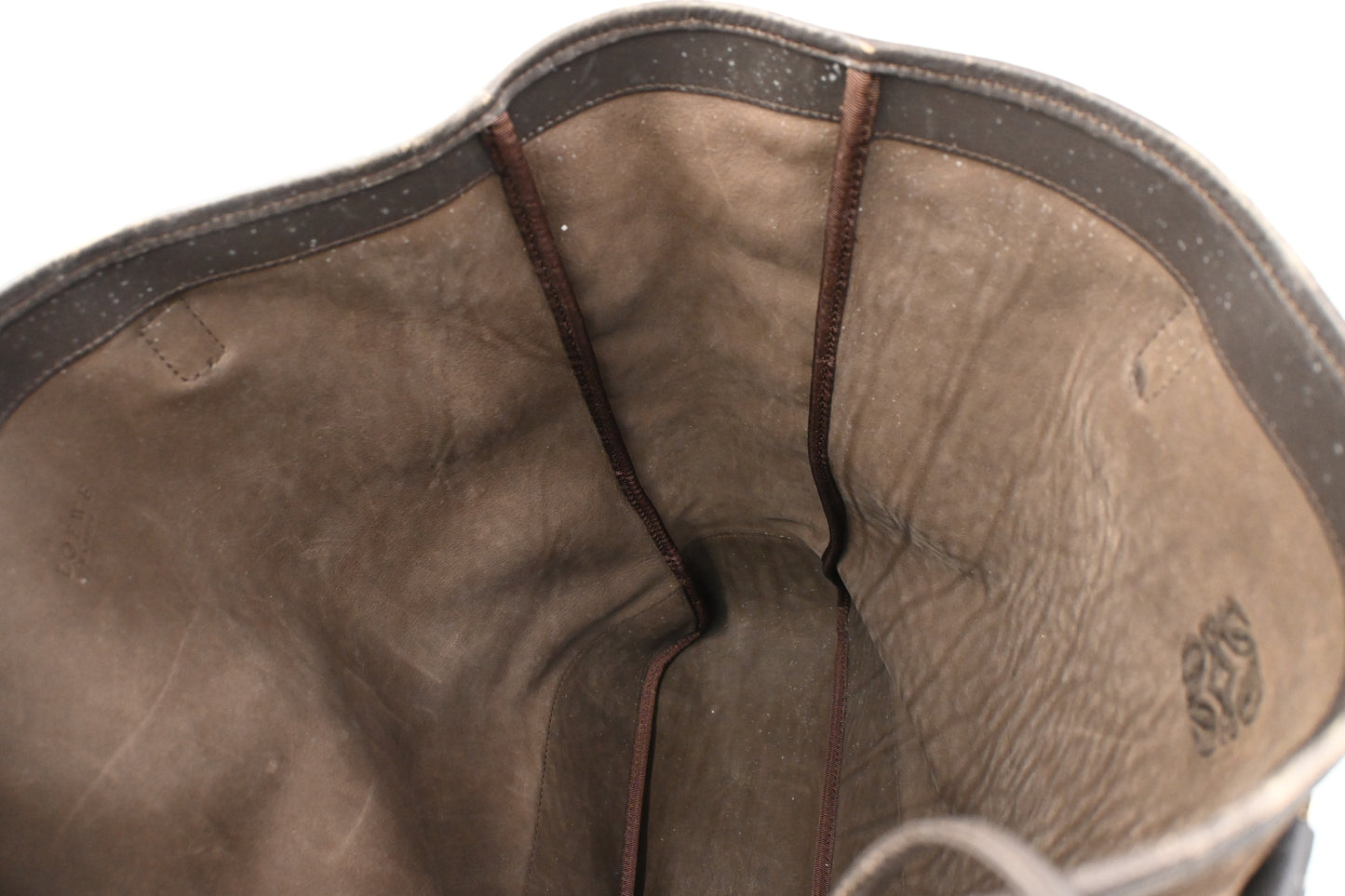 Loewe Tote Bag in Brown Suede Leather