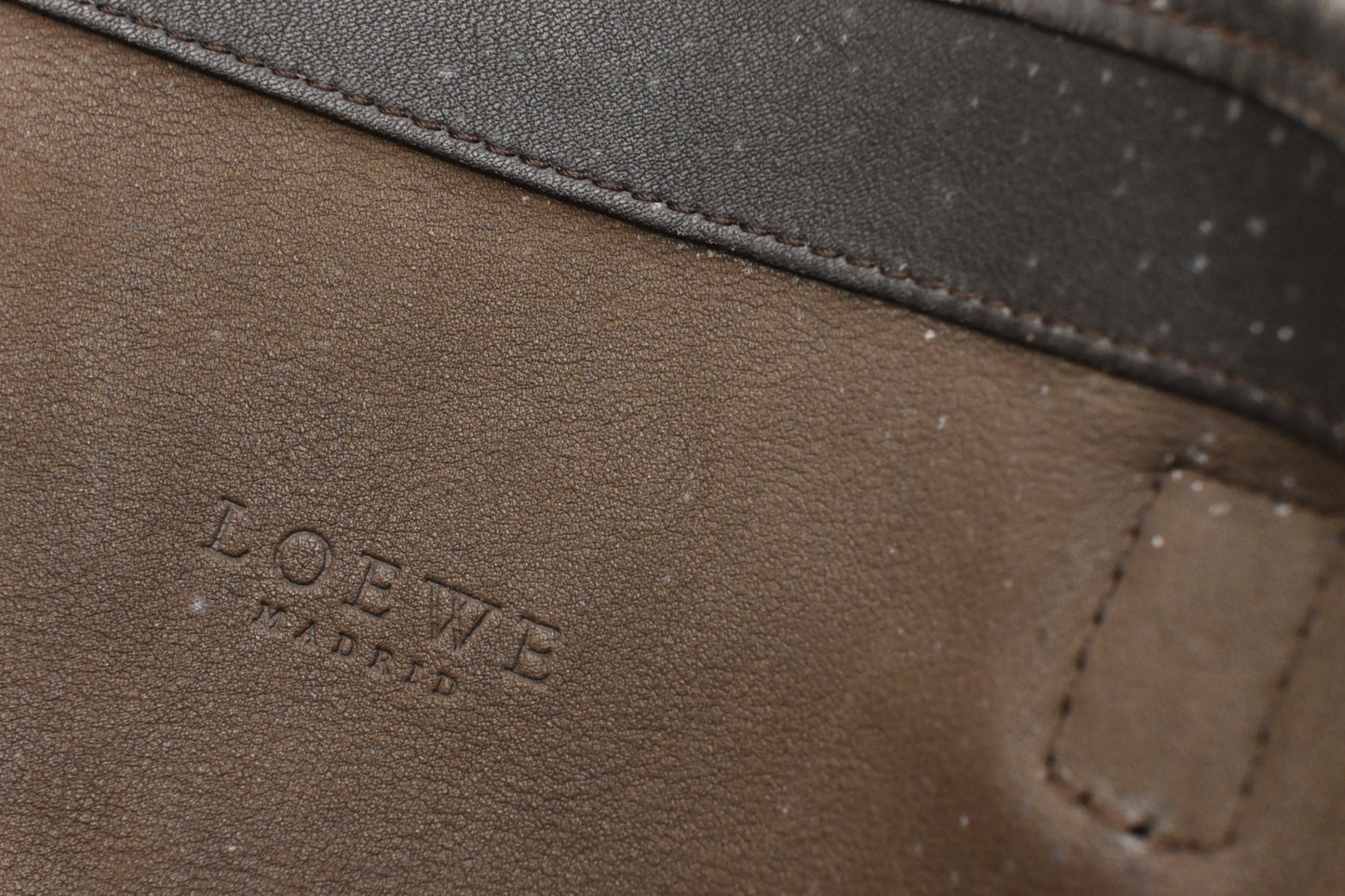 Loewe Tote Bag in Brown Suede Leather