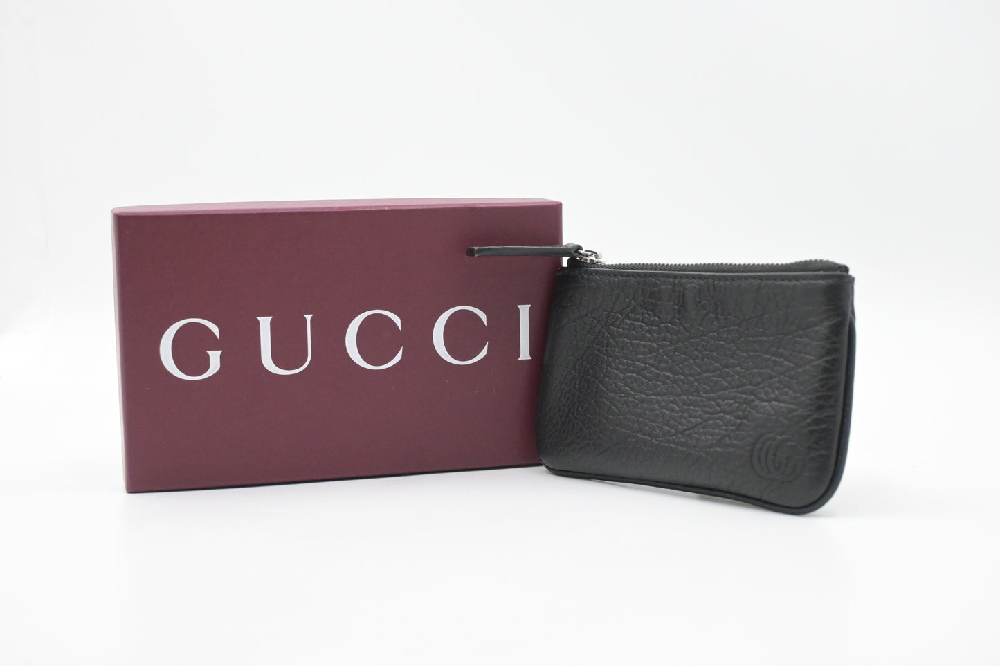 Gucci Coin Case in Dollar Calfskin Black Leather