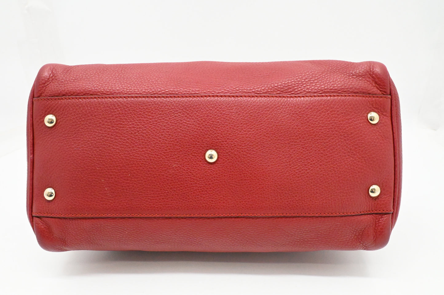 Gucci Bamboo 2way Bag in Red Leather