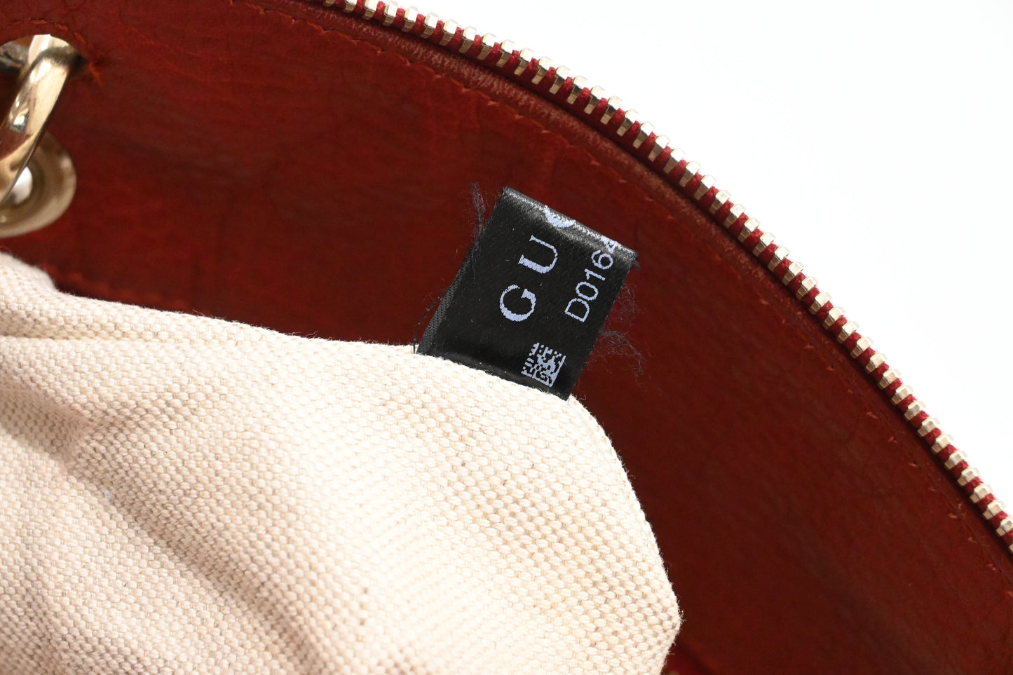 Gucci Bamboo 2way Bag in Red Leather