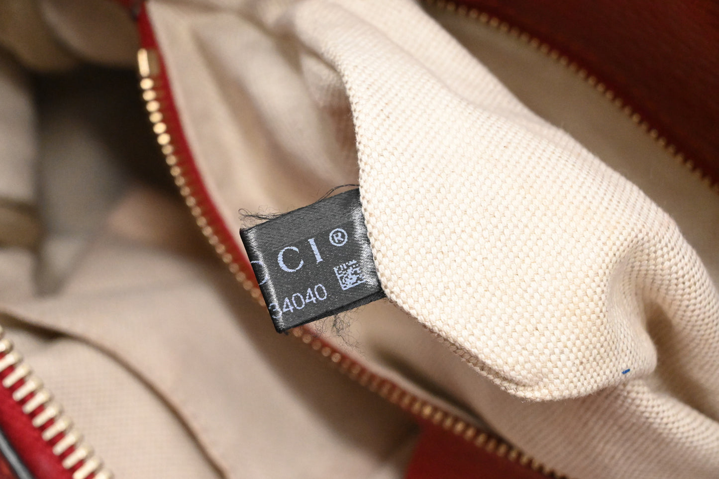 Gucci Bamboo 2way Bag in Red Leather