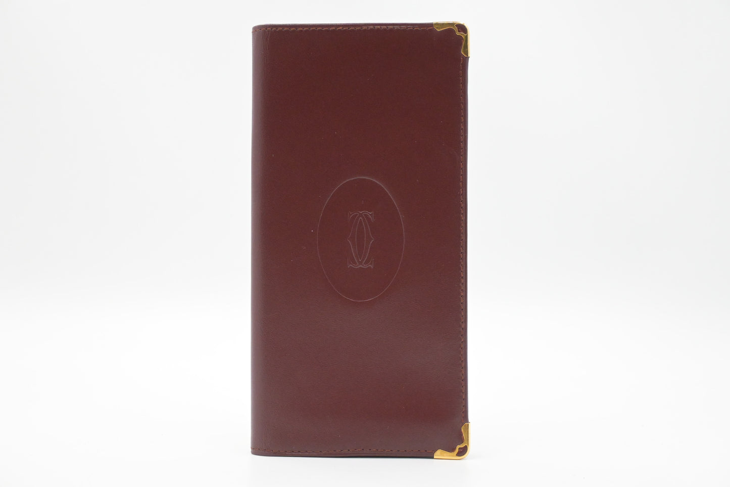 Cartier Long Wallet in Burgundy Leather