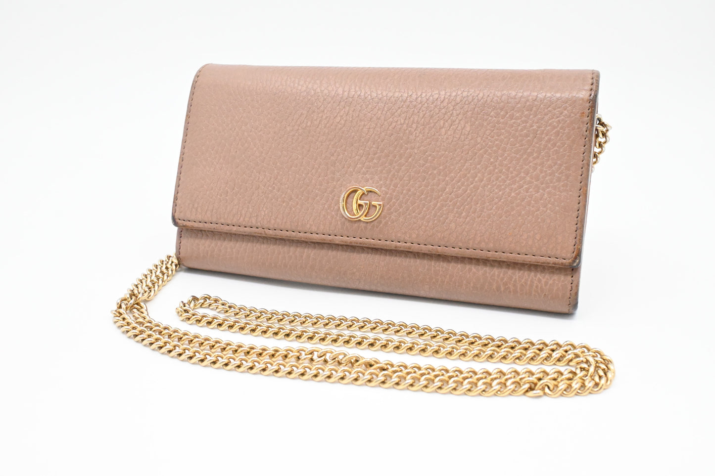 Gucci Wallet on Chain in Light Brown Leather