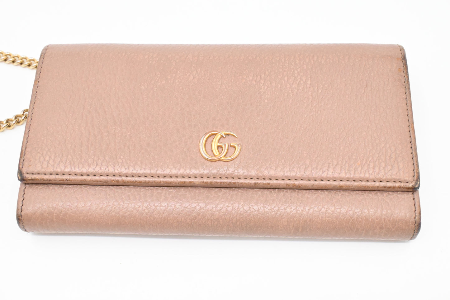 Gucci Wallet on Chain in Light Brown Leather