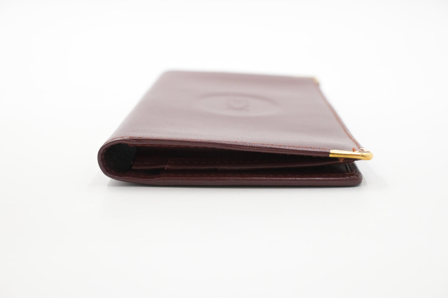 Cartier Long Wallet in Burgundy Leather