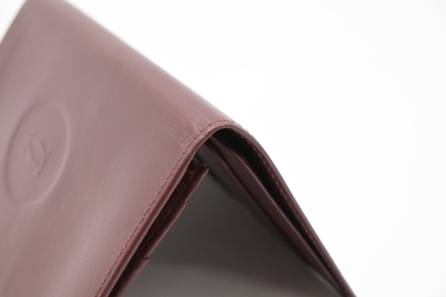 Cartier Long Wallet in Burgundy Leather