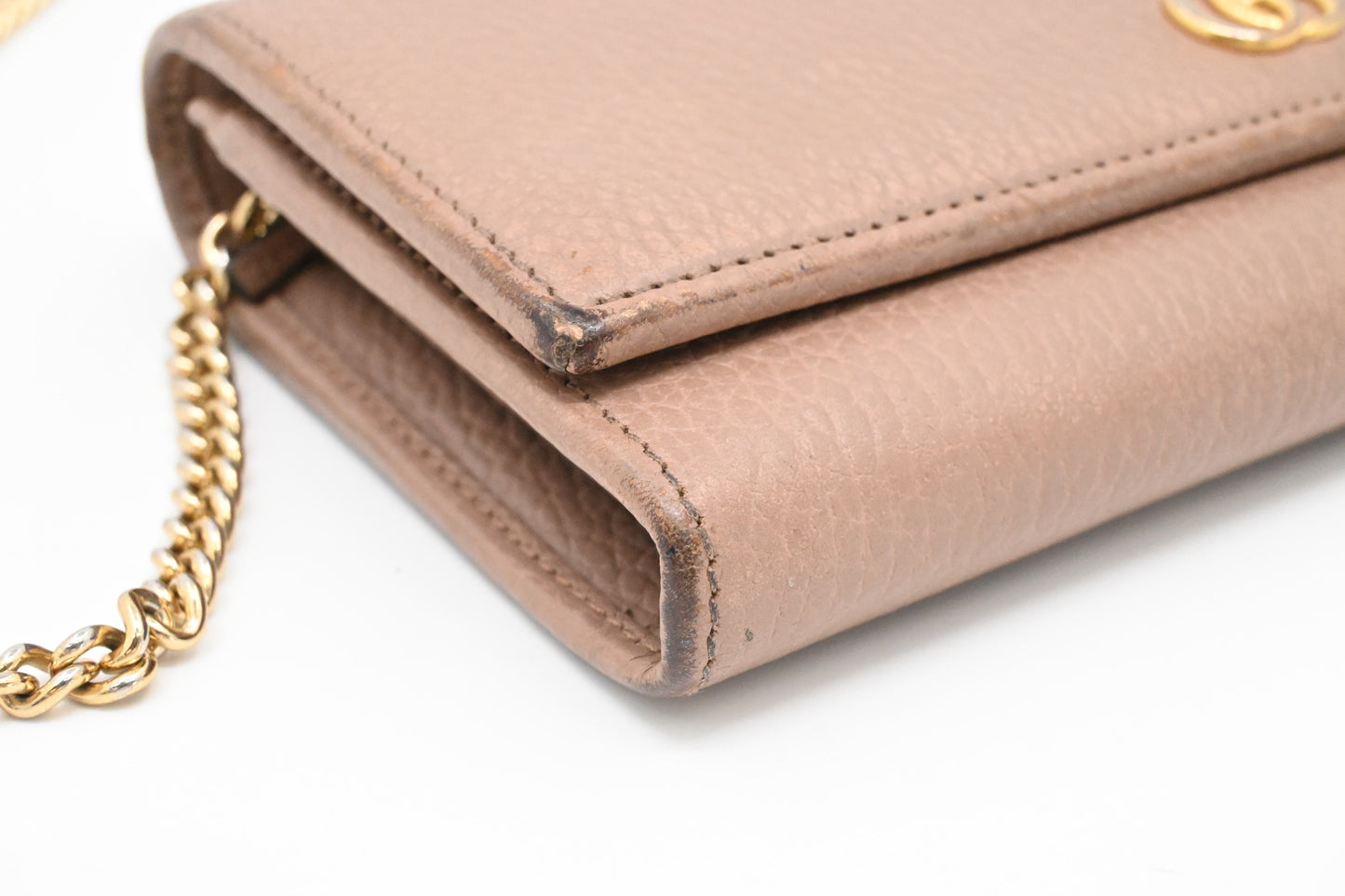 Gucci Wallet on Chain in Light Brown Leather