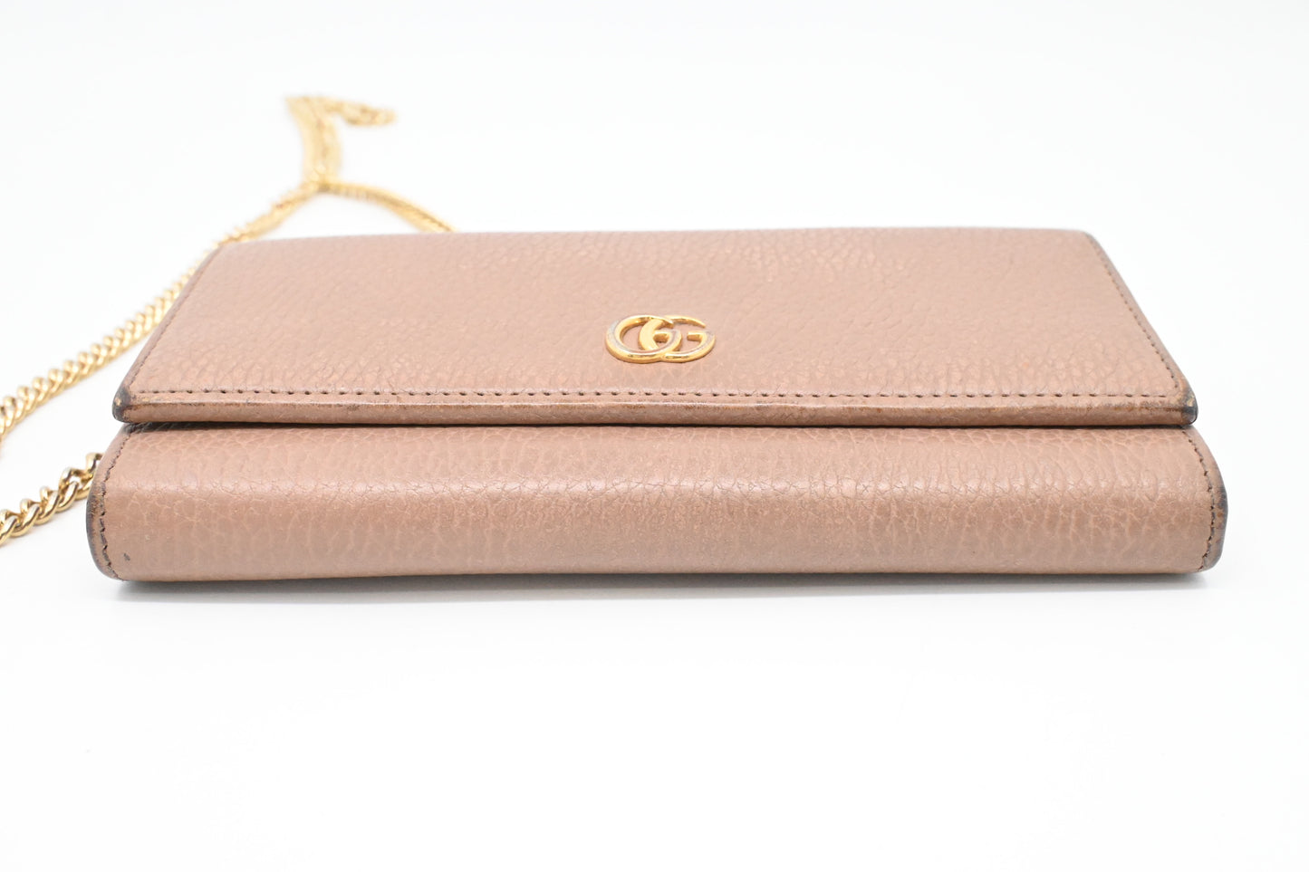 Gucci Wallet on Chain in Light Brown Leather