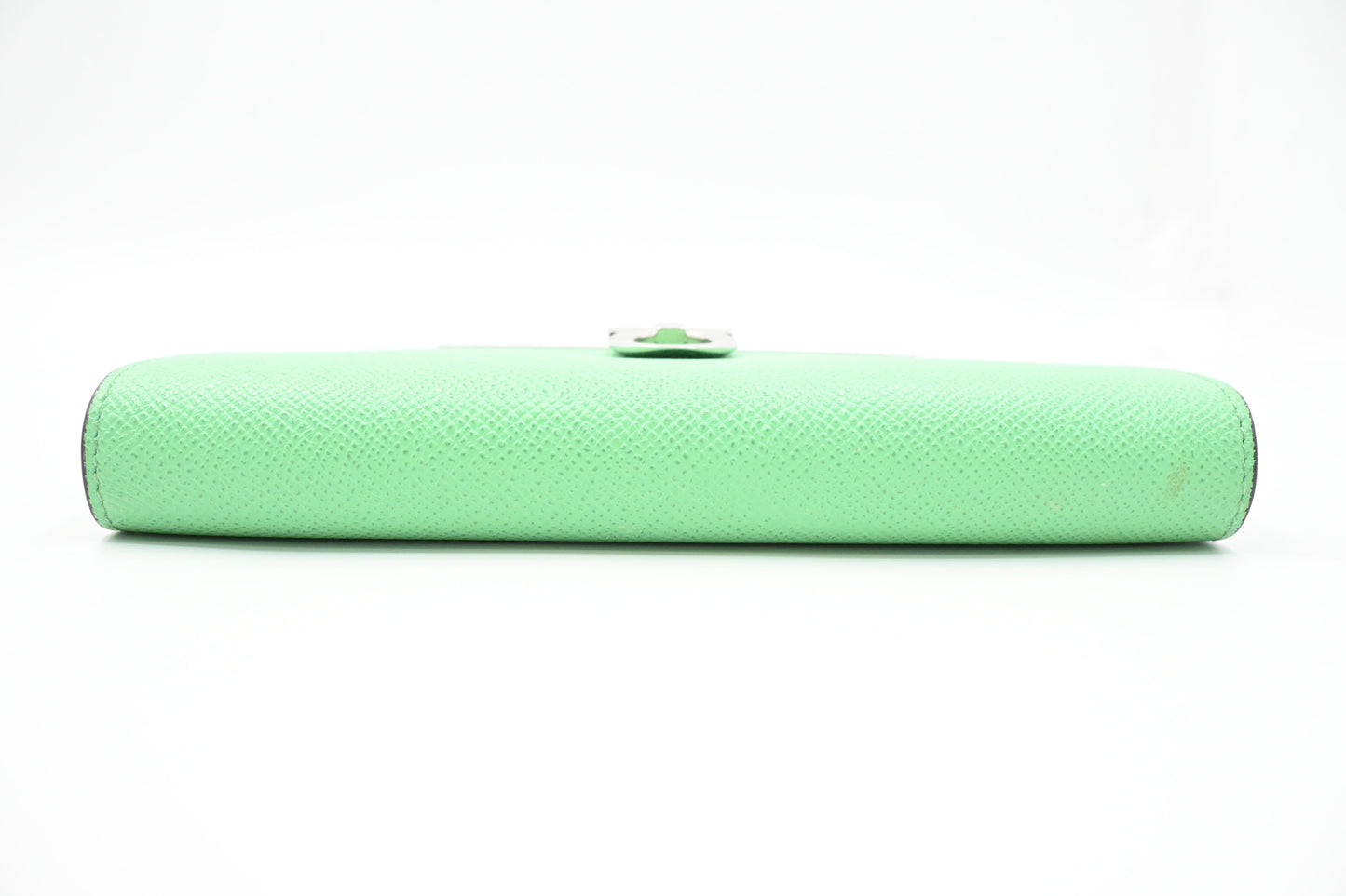 Ferragamo Gancini Long Wallet in Green Leather