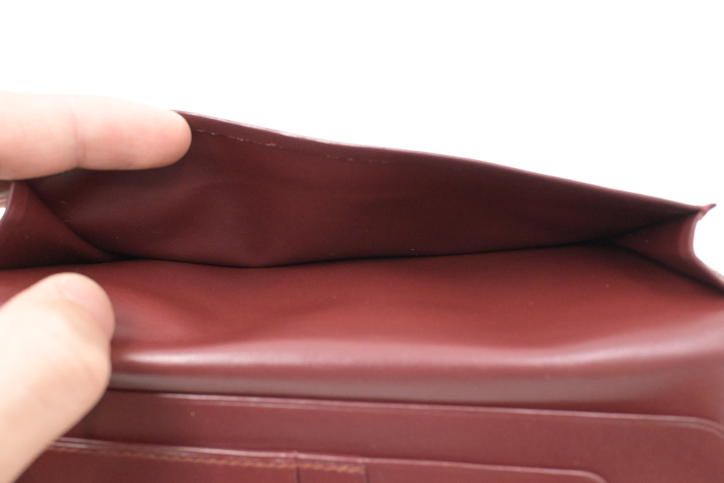 Cartier Long Wallet in Burgundy Leather