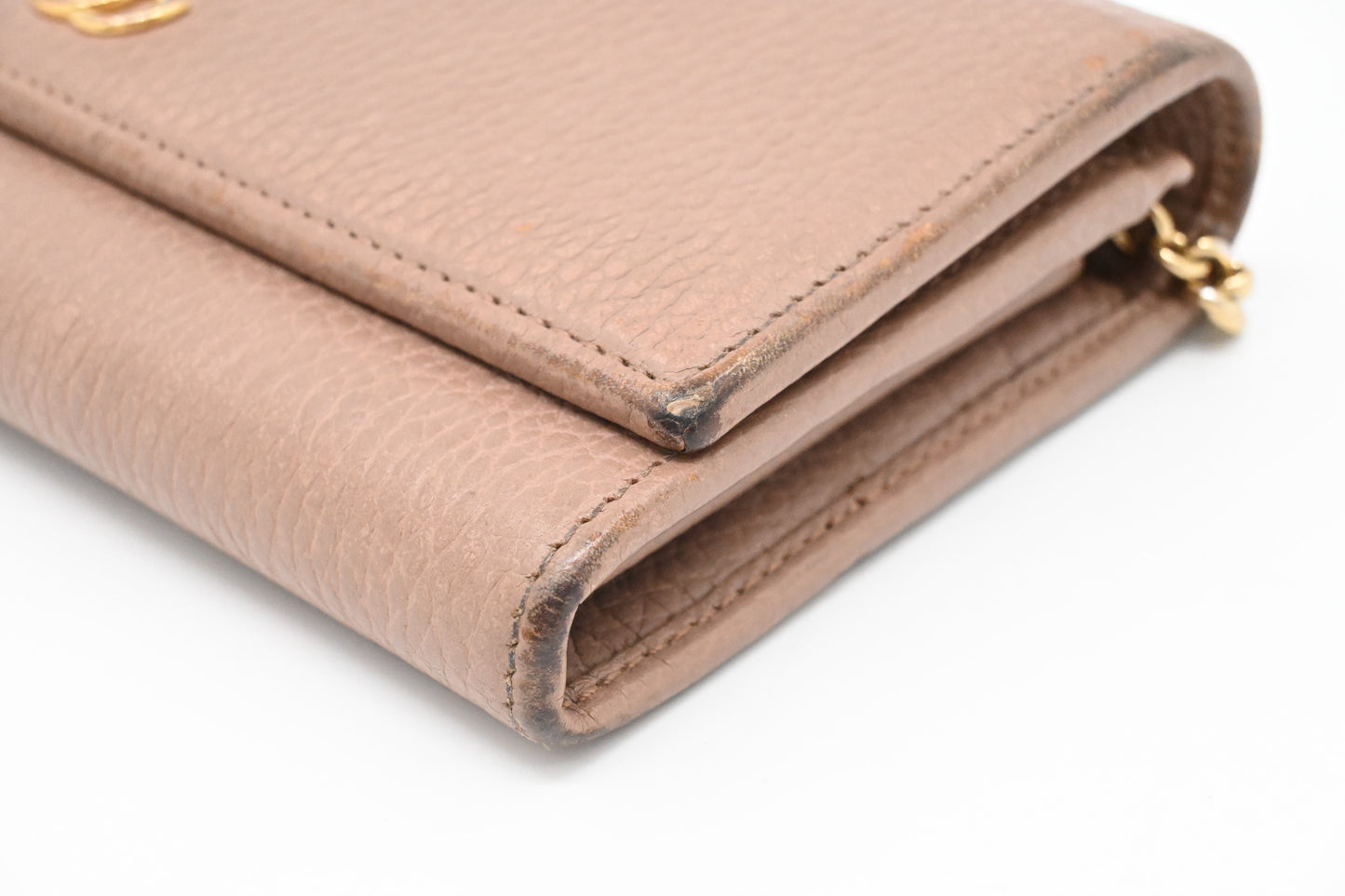 Gucci Wallet on Chain in Light Brown Leather