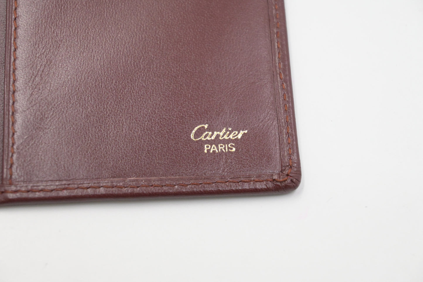 Cartier Long Wallet in Burgundy Leather