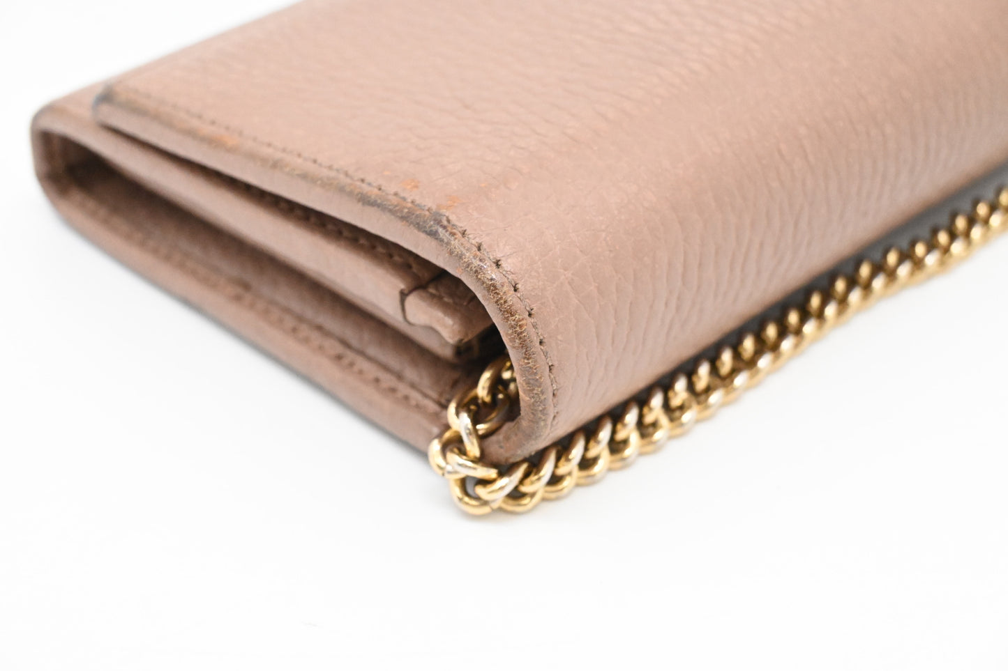 Gucci Wallet on Chain in Light Brown Leather