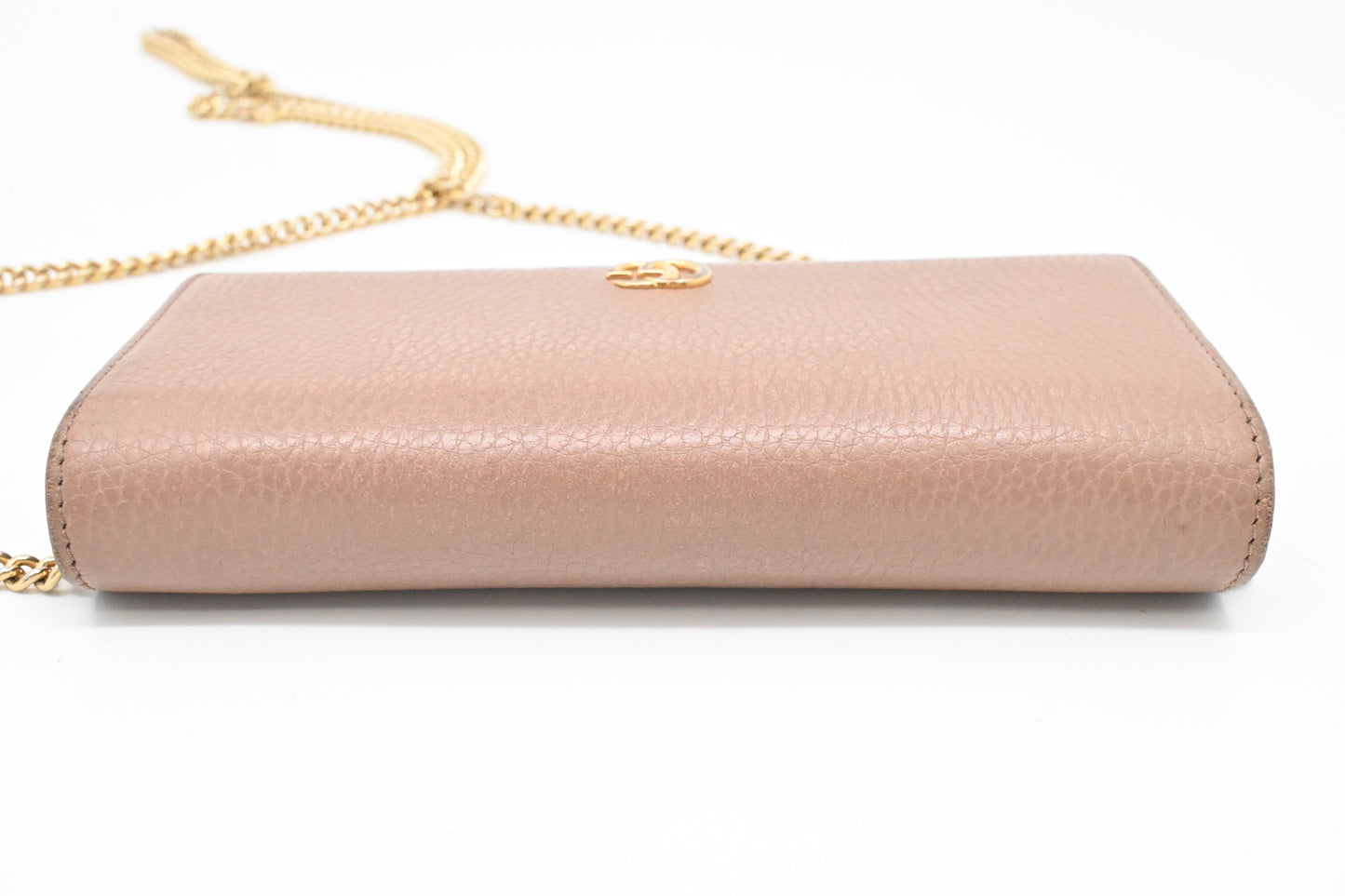 Gucci Wallet on Chain in Light Brown Leather