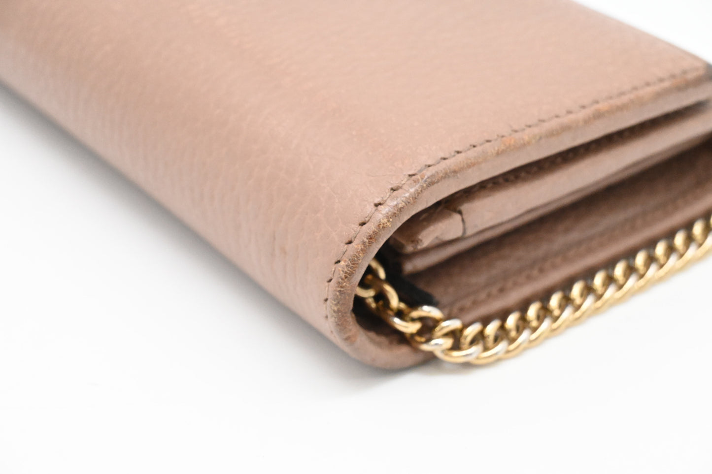 Gucci Wallet on Chain in Light Brown Leather