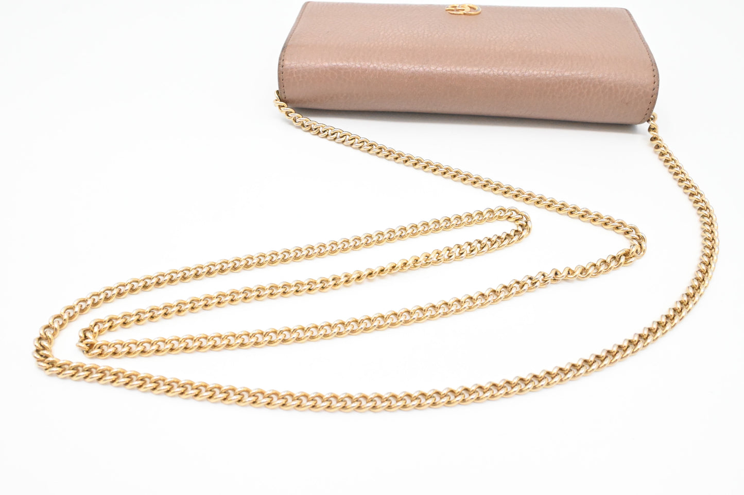 Gucci Wallet on Chain in Light Brown Leather