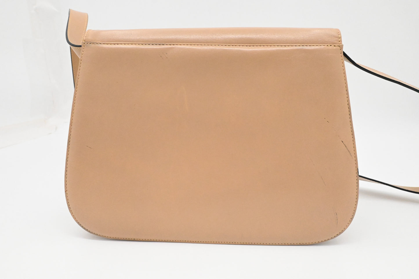 Ferragamo Gancini Crossbody in Beige Leather