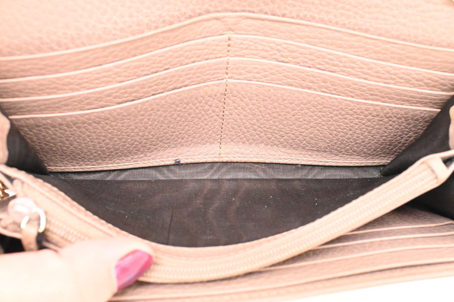Gucci Wallet on Chain in Light Brown Leather