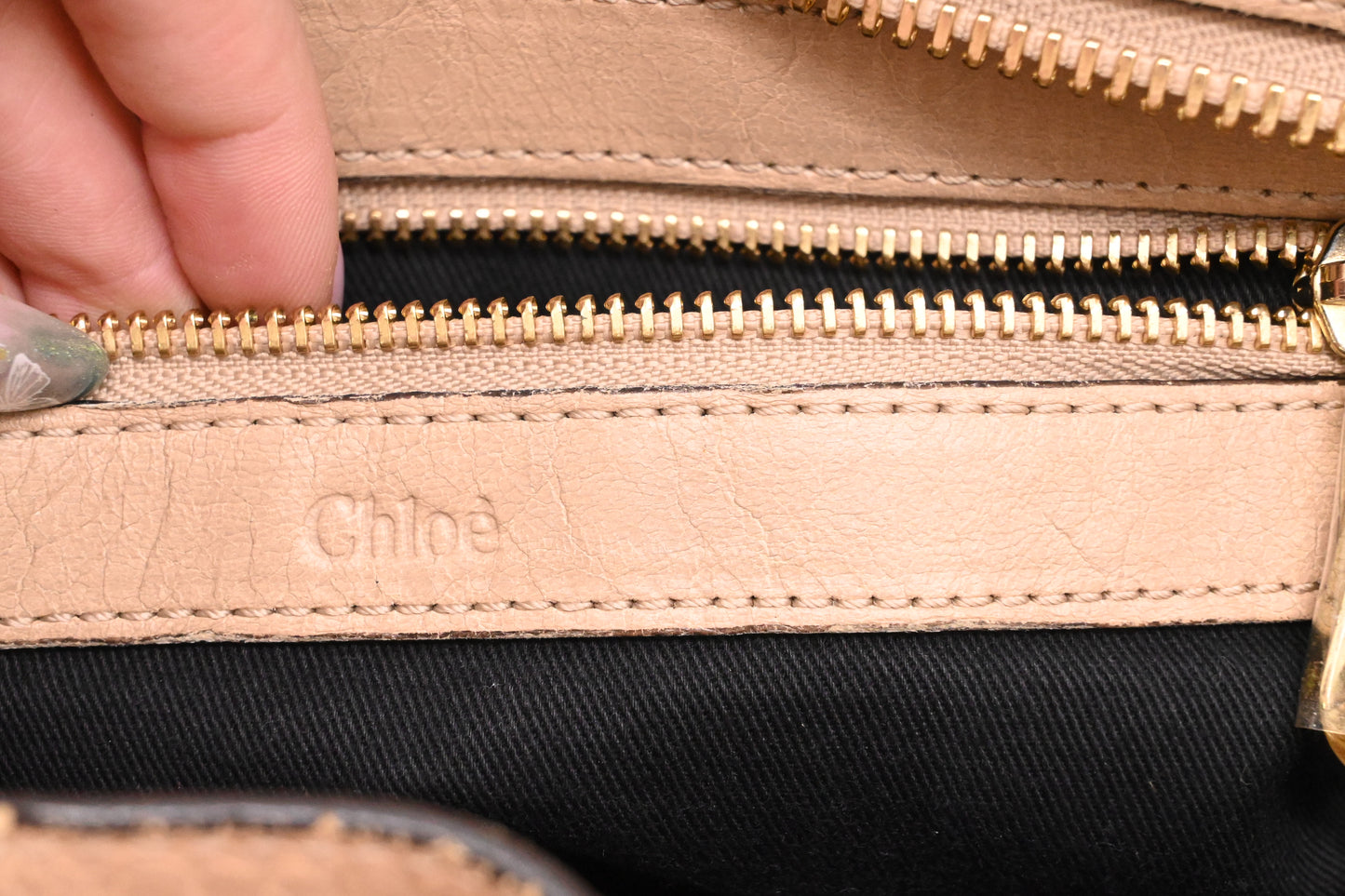 Chloe Ethel in Beige Leather