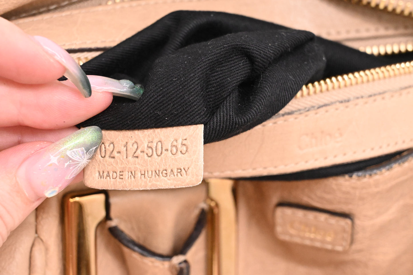 Chloe Ethel in Beige Leather