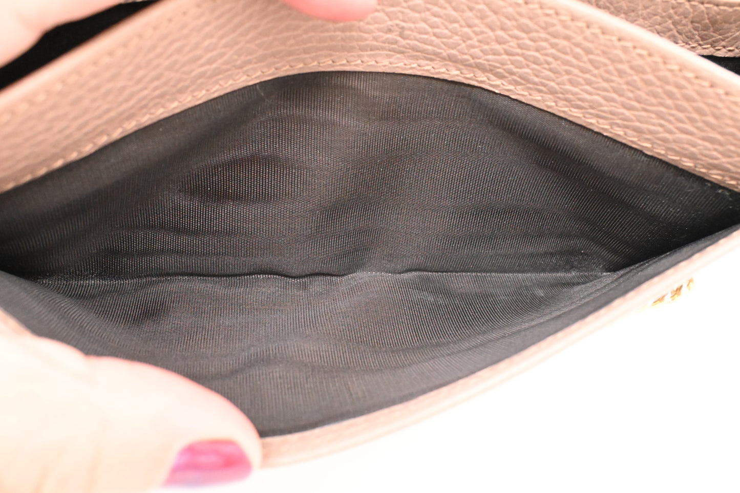 Gucci Wallet on Chain in Light Brown Leather