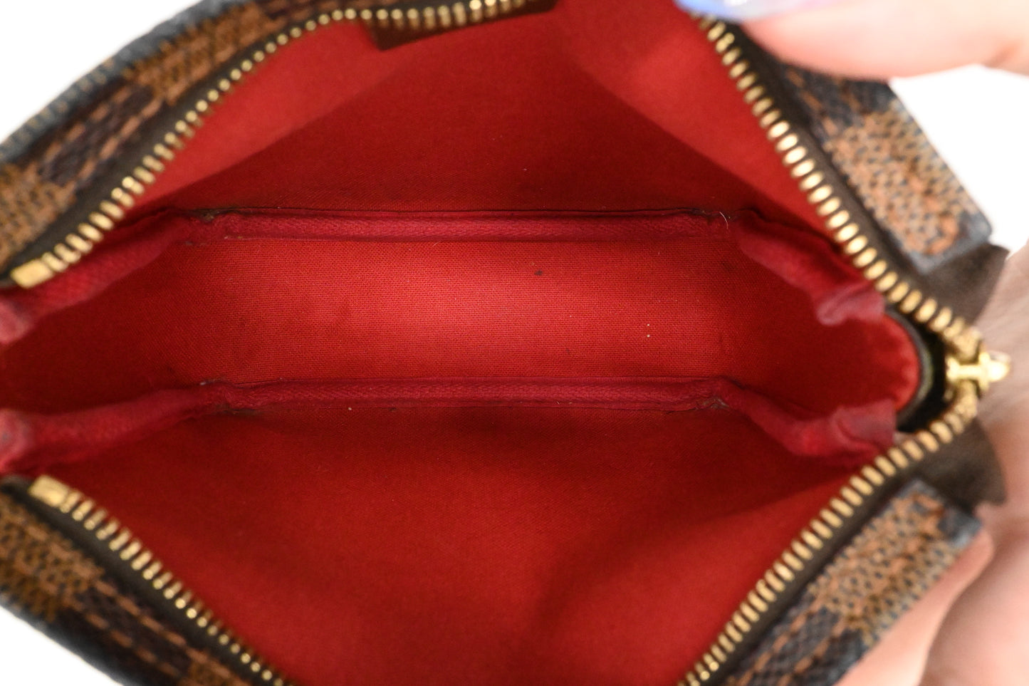 Trousse Makeup in Damier Ebene Canvas