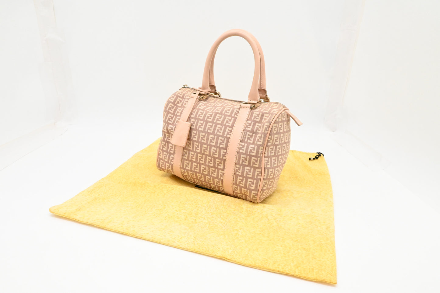 Fendi Handbag in Dark Pink Zucchino Canvas