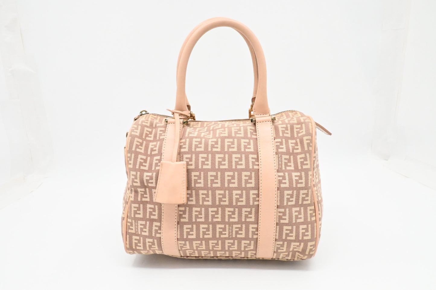 Fendi Handbag in Dark Pink Zucchino Canvas