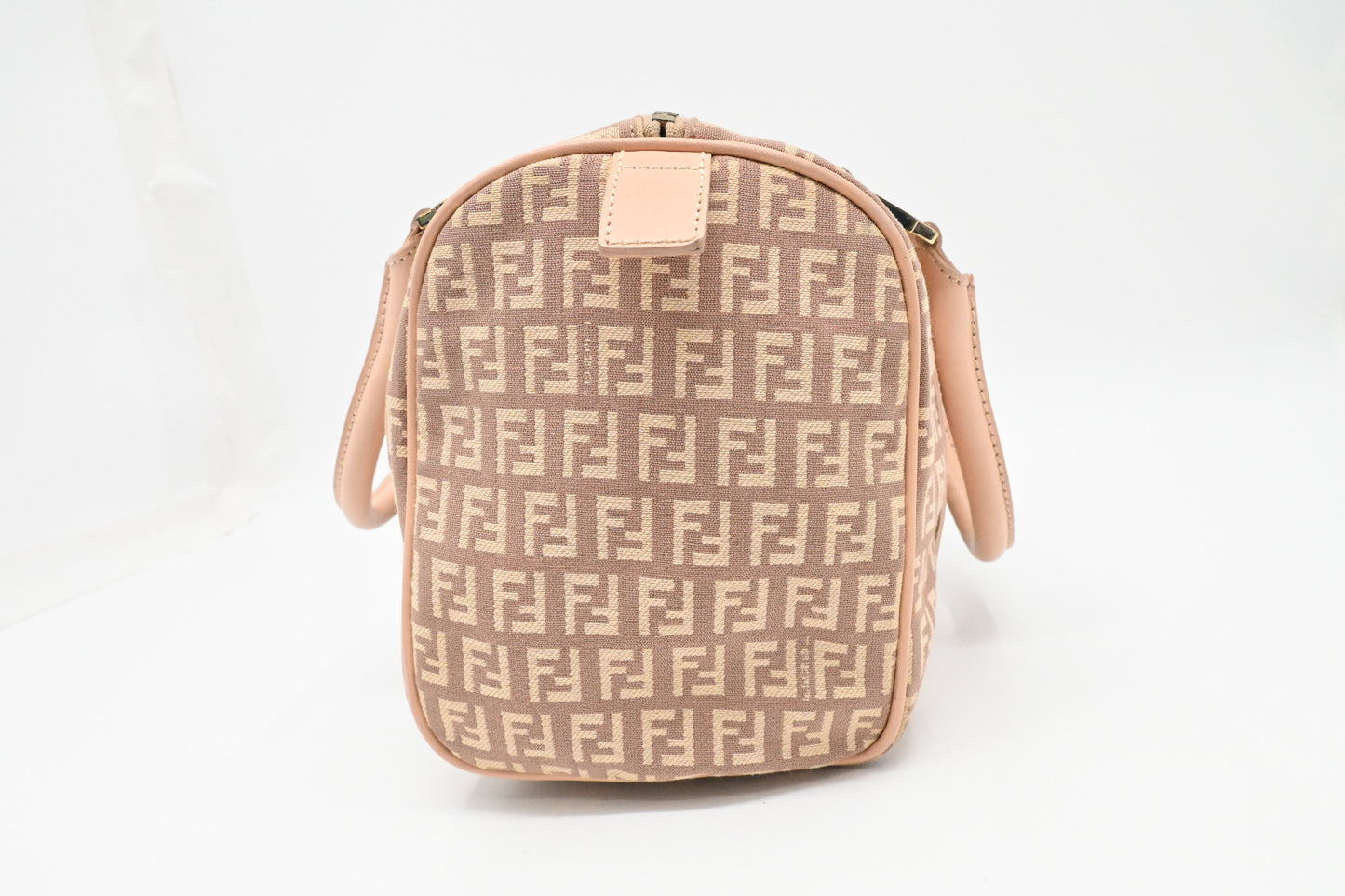 Fendi Handbag in Dark Pink Zucchino Canvas