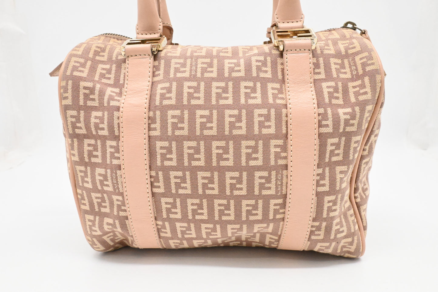 Fendi Handbag in Dark Pink Zucchino Canvas