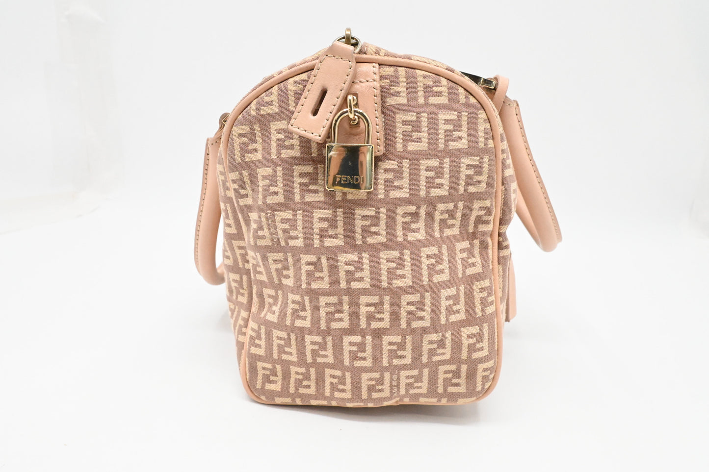 Fendi Handbag in Dark Pink Zucchino Canvas