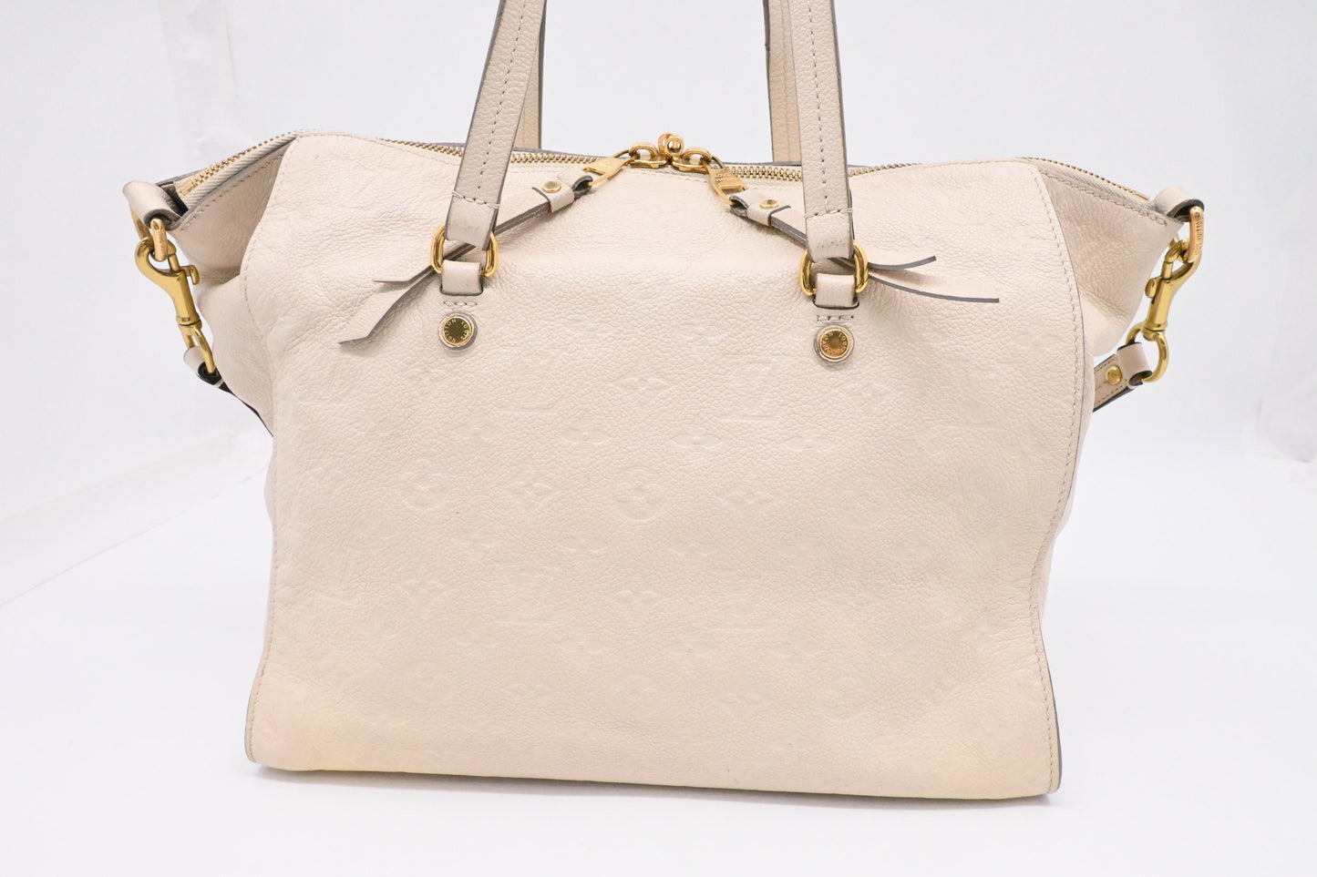 Louis Vuitton Lumineuse PM in Cream Empreinte Leather