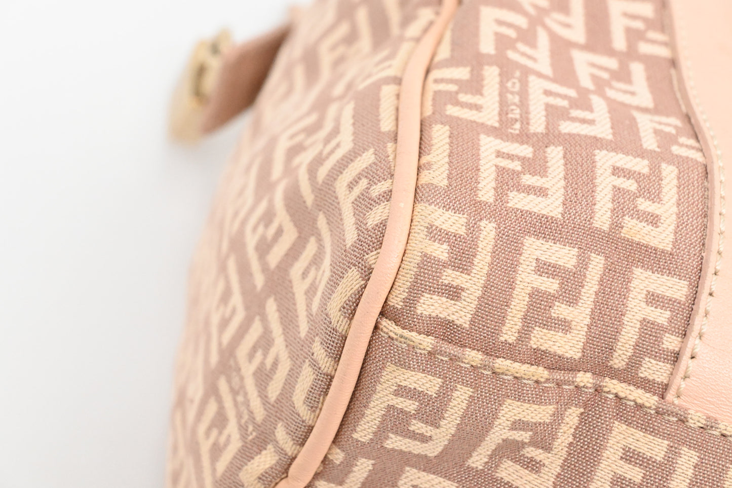 Fendi Handbag in Dark Pink Zucchino Canvas