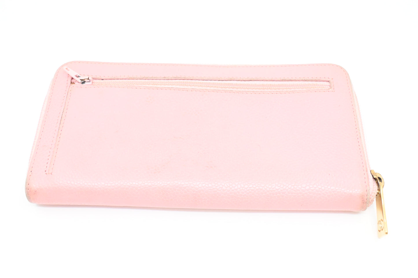 Chanel Long Zippy Wallet in Pink Caviar Leather