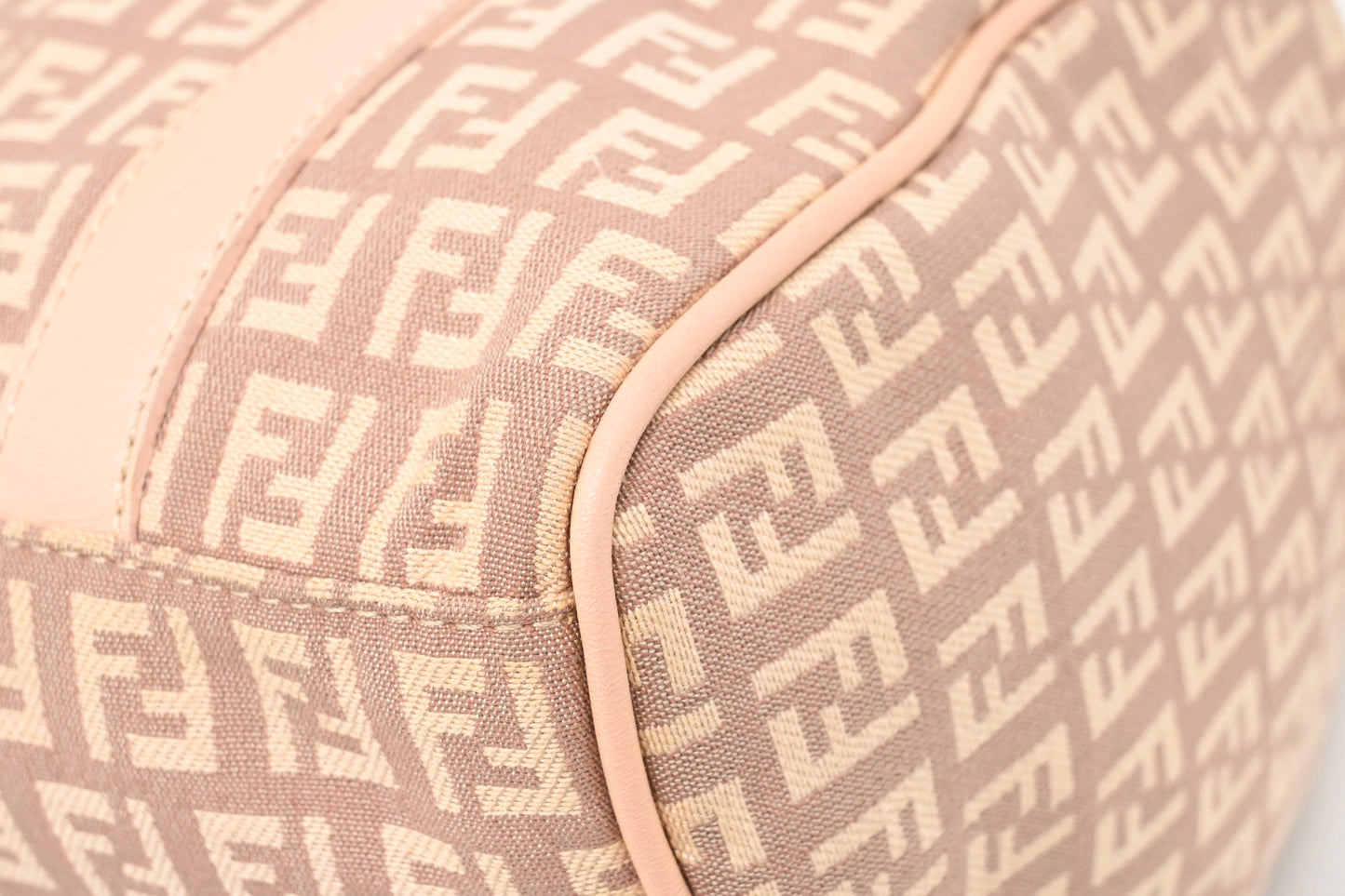 Fendi Handbag in Dark Pink Zucchino Canvas