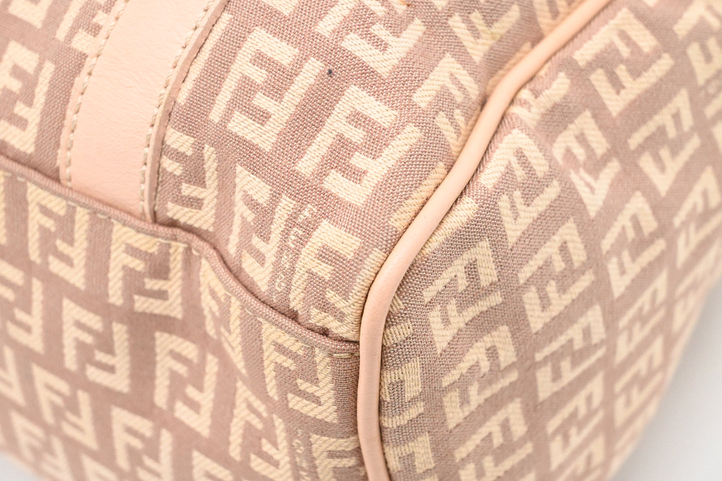 Fendi Handbag in Dark Pink Zucchino Canvas