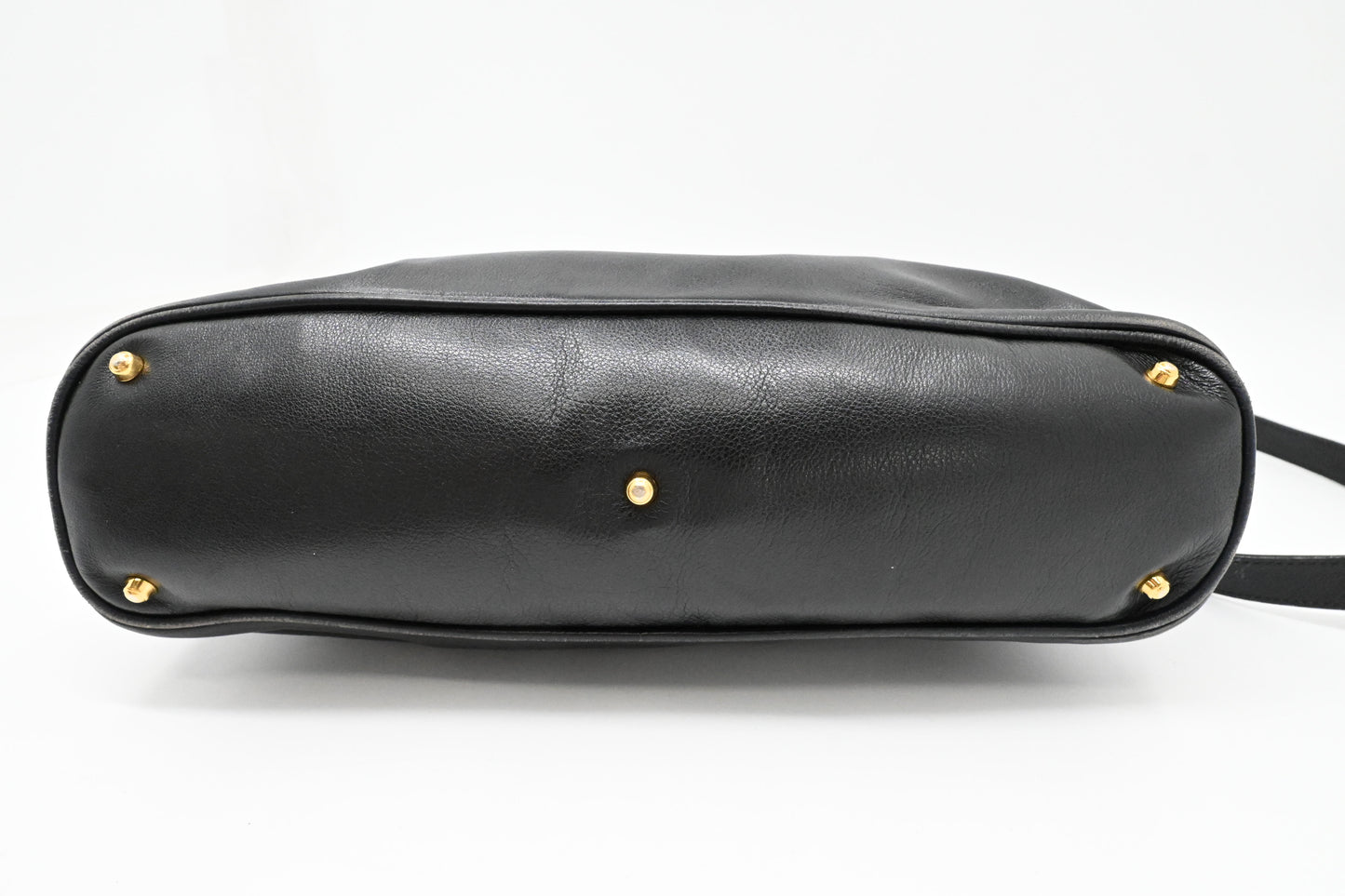 Gucci Bamboo Two Way Bag in Black Leather