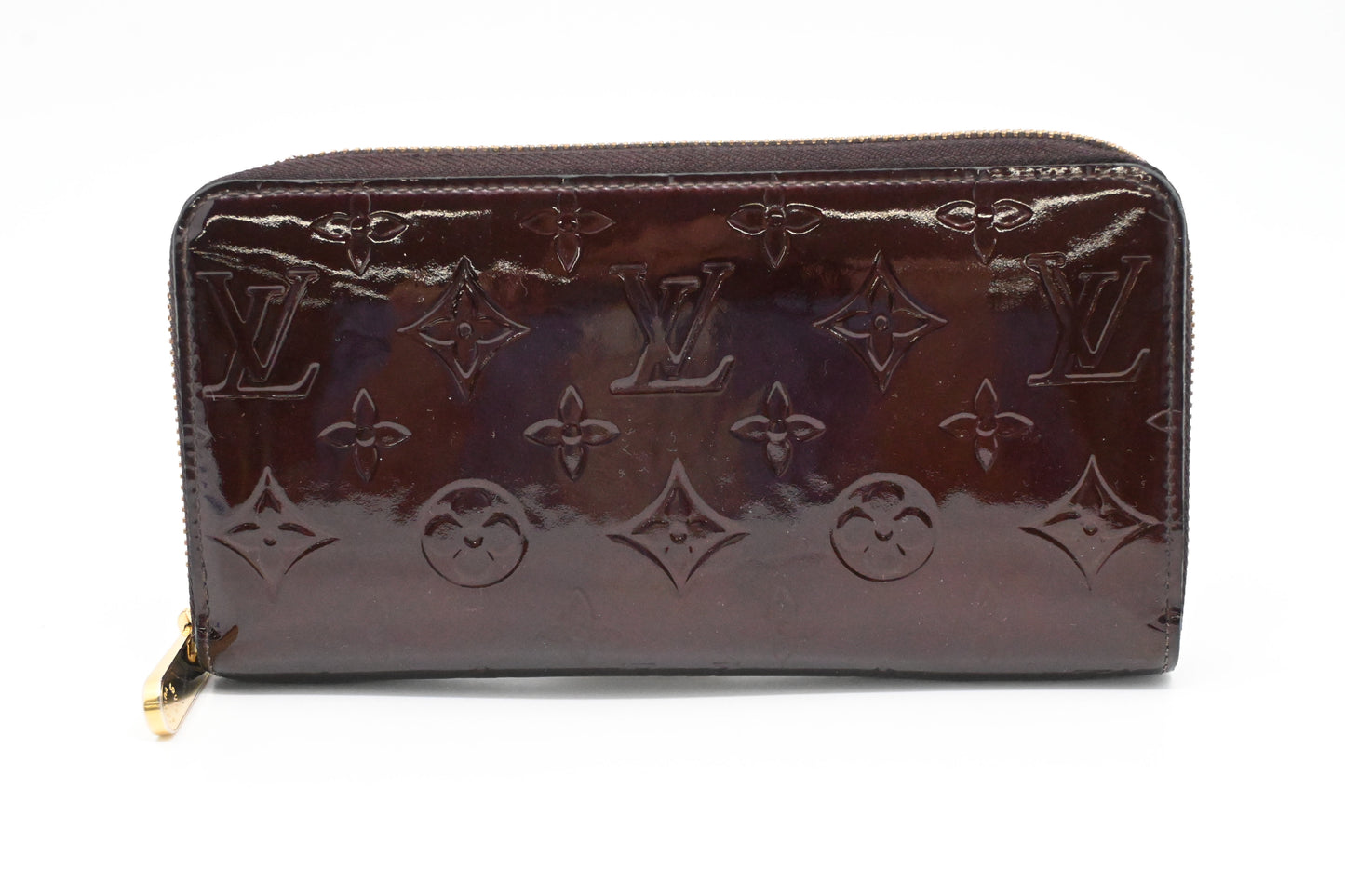 Louis Vuitton Long Zippy Wallet in Amarante Vernis Leather