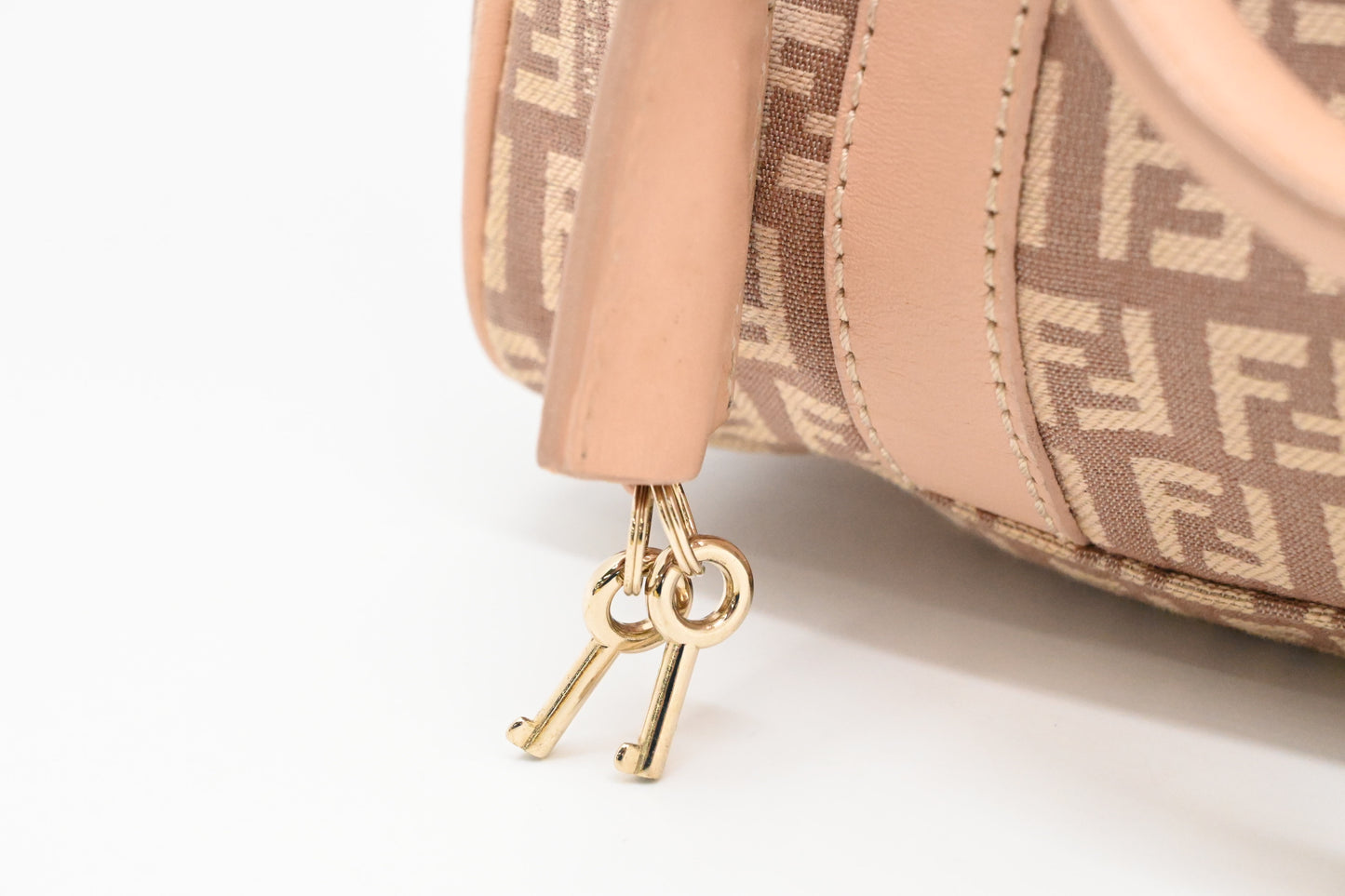 Fendi Handbag in Dark Pink Zucchino Canvas