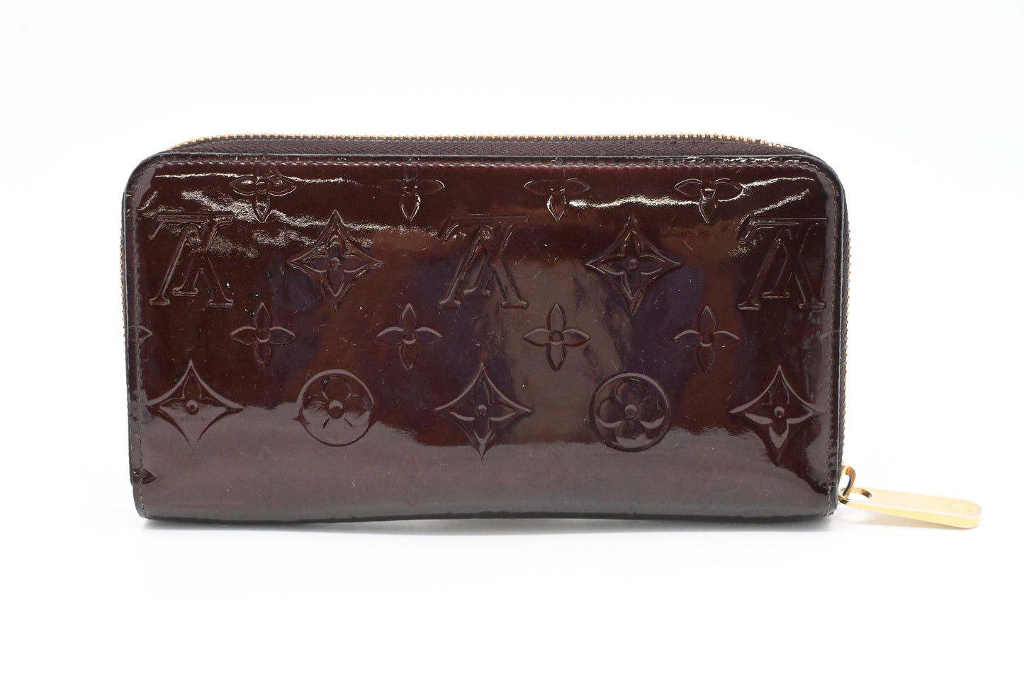 Louis Vuitton Long Zippy Wallet in Amarante Vernis Leather