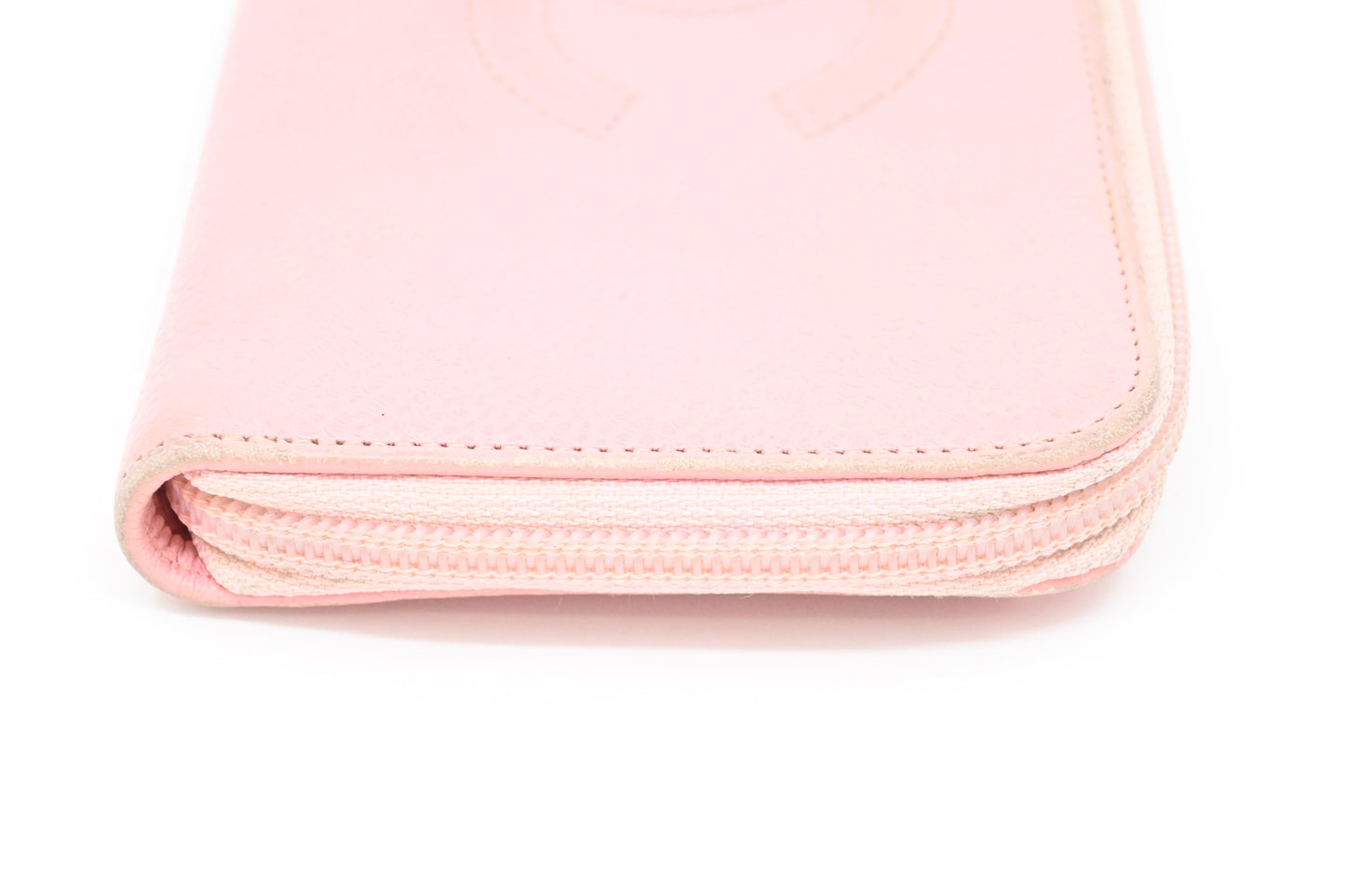 Chanel Long Zippy Wallet in Pink Caviar Leather