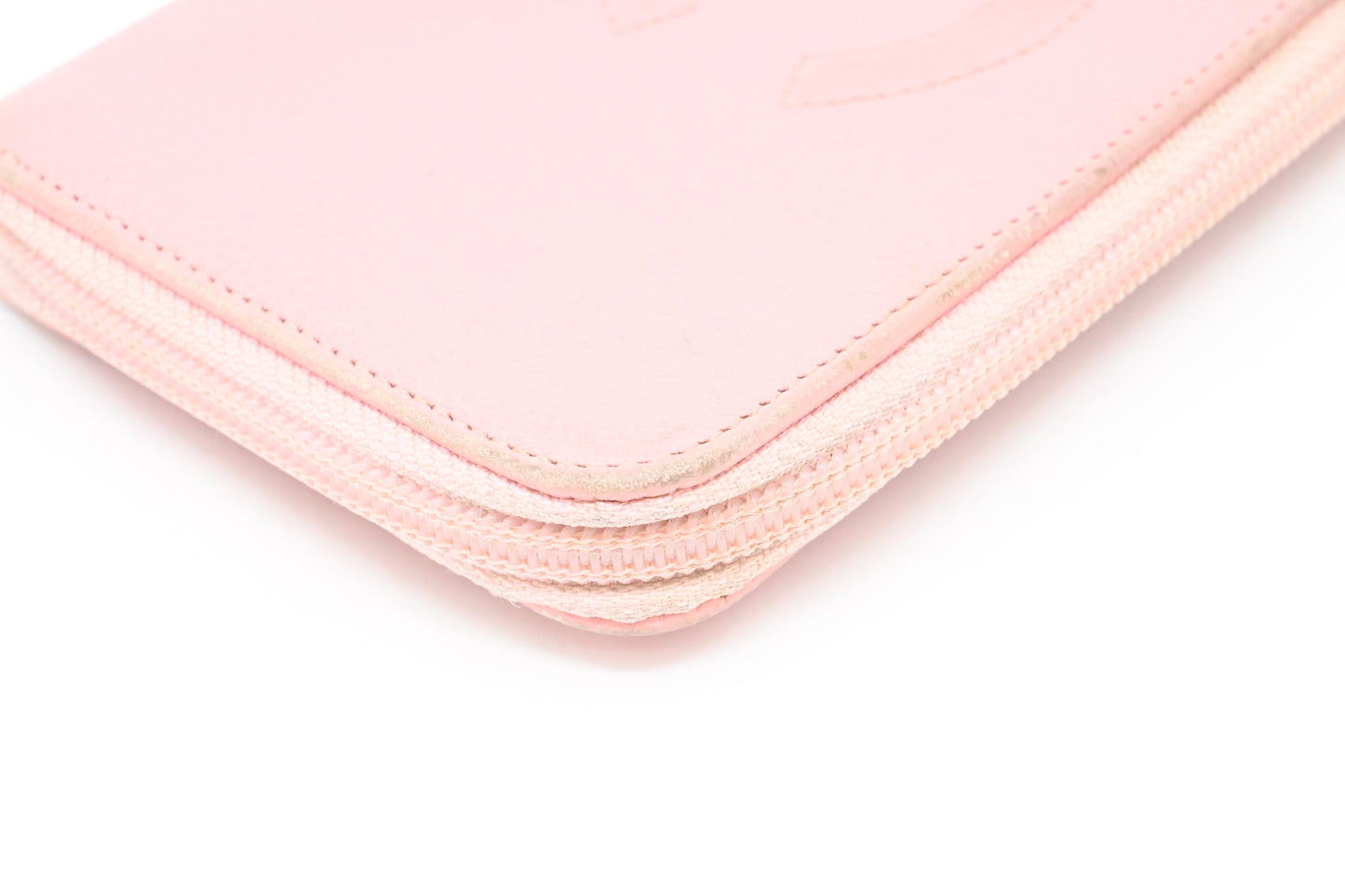 Chanel Long Zippy Wallet in Pink Caviar Leather